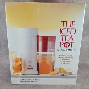 The Iced Tea Pot by Mr. Coffee Model TM1 Red w/ Pitcher Vintage 1990 New Sealed